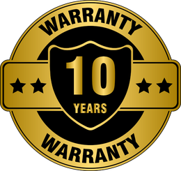 10 year warranty badge